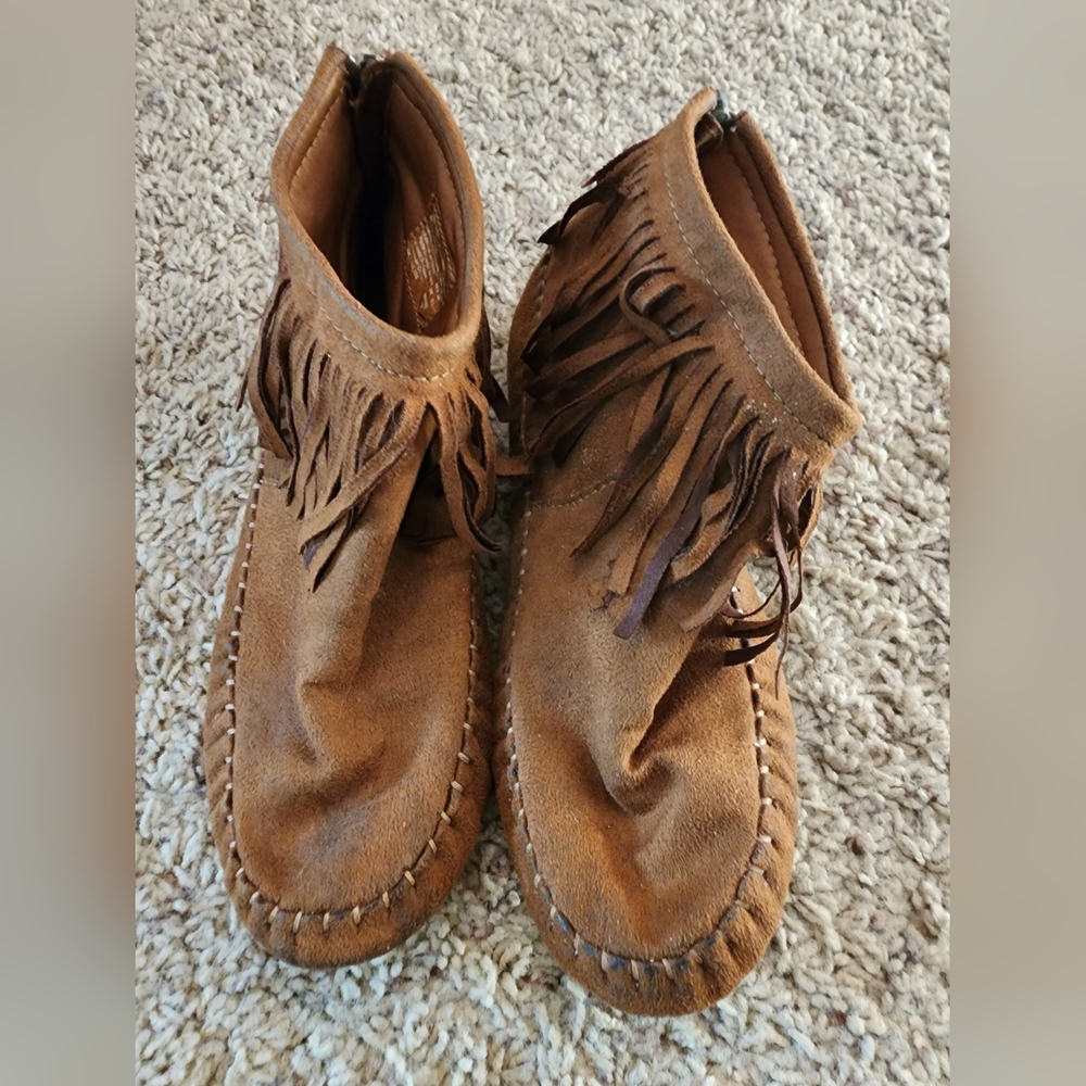 Brash moccasin booties